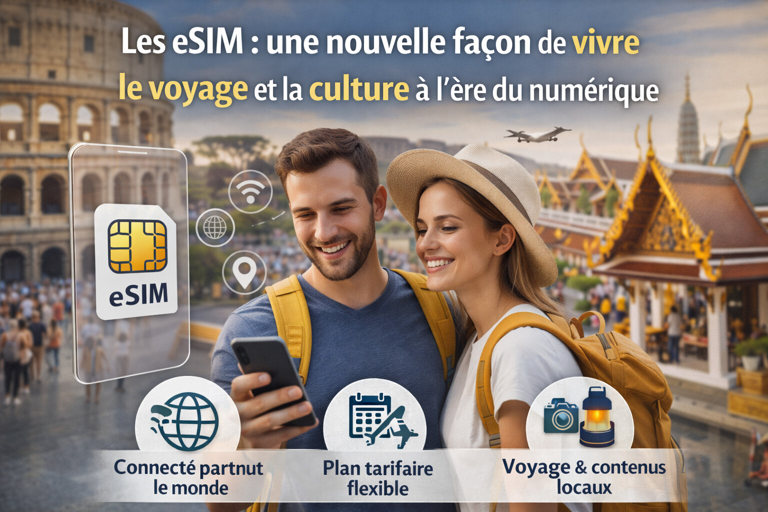 les esim voyager connecté partout
